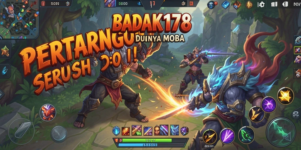 Tampilan seru dalam momen pertarungan di BADAK178.