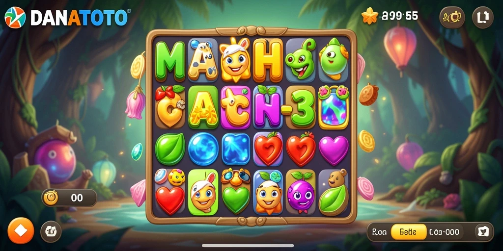 Screenshot gameplay <strong>DANATOTO</strong> yang penuh warna dan seru.