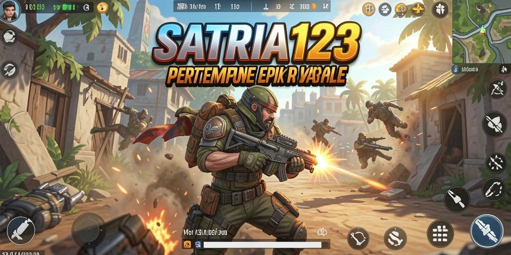 Tampilan gameplay seru dalam pertempuran Battle Royale.