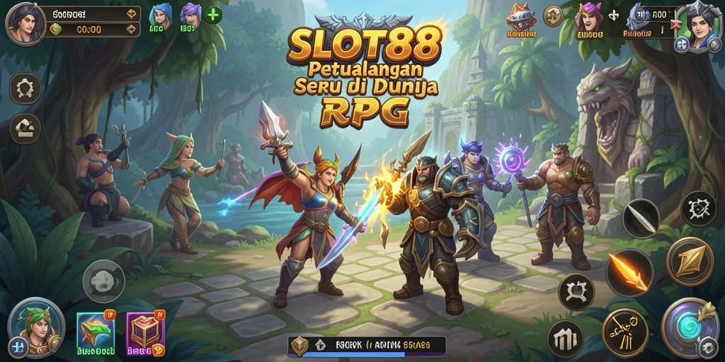 Screenshot utama SLOT88 menampilkan aksi seru di dunia RPG.